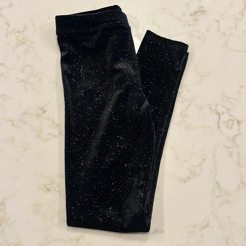 Crewcuts velour sparkle leggings